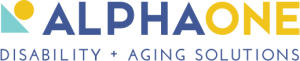 Alpha One logo - Disability and Aging Solutions
