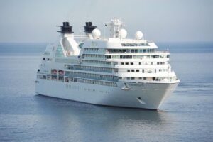 Cruise ship on the ocean