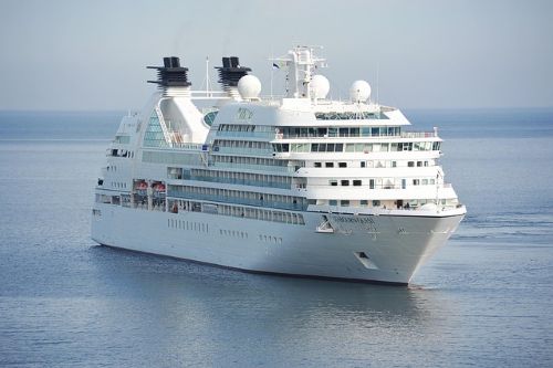 Cruise ship on the ocean