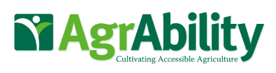 AgrAbility logo, says "AgrAbility Cultivating Accessible Agriculture"